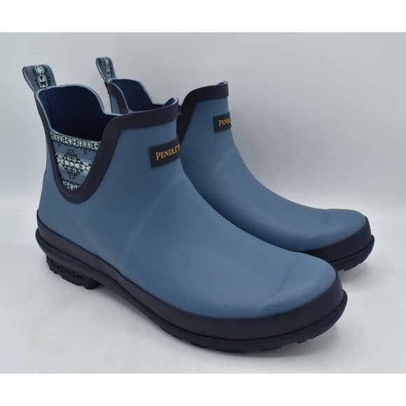 Pendleton Womens Size 11 Desert Dawn Blue Chelsea Rain Boots Shoes - Picture 4 of 14